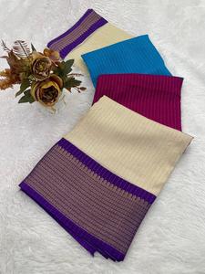 La plupart des exportations indiennes Designer Sari dernière exclusivité royale soie Saree fantaisie Blouse qualité supérieure mariée ethnique fête porter des femmes - Product Image 2