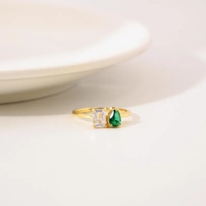 แหวนทอง14k ประดับอัญมณีคู่รักสั่งทำสำหรับงานครบรอบวันแม่ชุบโรเดียมสำหรับงานเลี้ยง - Product Image 3