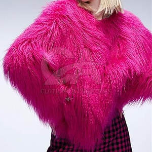 Veste en fourrure de Mongolie courte pour femme, tendance de l'hiver, vêtements d'extérieur d'hiver pour femme, manteau en fourrure de Mongolie moelleux - Product Image 3