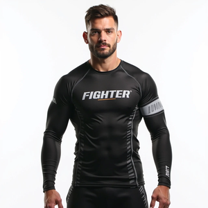 Protection contre les éruptions cutanées à manches courtes et complètes conçue sur mesure pour MMA kimono de jiu jitsu à usage professionnel personnalisé - Product Image 6