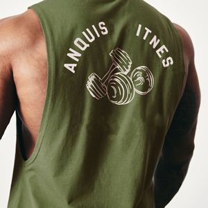 Camiseta sin Mangas Personalizada con Estampado, 95% Algodón, 5% Elastano, Deportiva, Holgada, para Gimnasio, para Hombre - Product Image 5