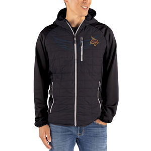 Veste d'hiver matelassée légère pour homme Texas State Bobcats, coupe-vent, softshell hybride, logo personnalisé, style décontracté, extérieur - Product Image 1