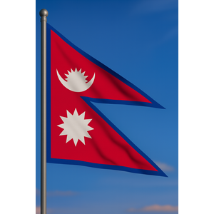 Custom 3x5ft Nepal Outdoor <b>Flag</b> Digital Printed Nylon Vinyl Silk and Plastic with Aluminum <b>Pole</b> <b>for</b> Automotive and Insurance - Product Image 3