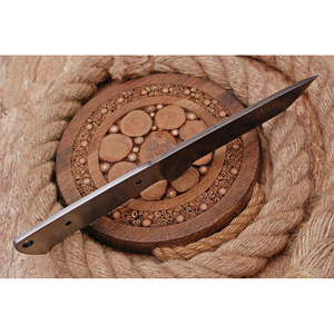 Cuchillo tanto de acero de Damasco al por mayor, cuchillas en blanco con Funda de cuero, cuchillo de caza de primera calidad, suministros para compras a granel - Product Image 3