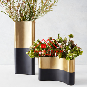 Gold Plating Stainless Steel Table Flower Vases <b>for</b> <b>Home</b> Decor 2024 Latest Design Stainless Steel Flower Pots Planters <b>for</b> <b>Sale</b> - Product Image 2