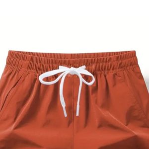 Conception personnalisée pour hommes 100% toile de polyester Fitness Shorts couleur unie taille élastique cordon respirant poches Gym Workout - Product Image 5