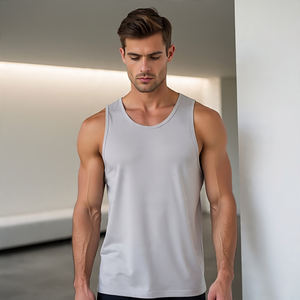 เสื้อกล้ามสำหรับผู้ชายเสื้อกล้ามยกน้ำหนักเสื้อกล้ามลำลองแขนกุดแห้งเร็วสำหรับฟิตเนส - Product Image 4