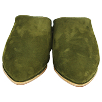 Babouches marocaines pour femmes Biyadina, bleues, en cuir véritable, dessus et doublure, semelle en caoutchouc, taille 5, design chic Chochia, pour usage domestique