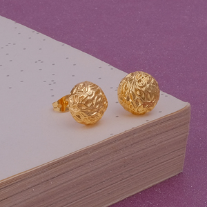 Boucles d'oreilles élégantes pour femmes en plaqué or texturé Conception creuse légère Style abstrait moderne à la mode pour les occasions quotidiennes - Product Image 2