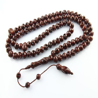 Vente en gros 2024 personnalisé OEM ODM service pas cher 8mm verre perle prière Tasbih 33 perles outil de prière musulman bois pour Eid Ramadan cadeau