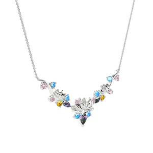 Collier Jeulia en argent sterling, fleur de lys aquatique, inspiré de la douceur du bassin - Product Image 2