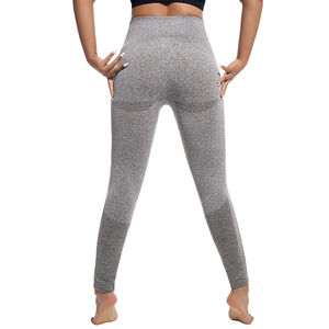 Nueva llegada de mallas de entrenamiento de Yoga de cintura media para mujer tela de lana transpirable sin costuras 100% fibra de bambú uso de gimnasio personalizado mejor - Product Image 2