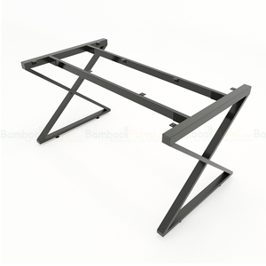Bureau XBamboo BFXB006 140x80cm, table d'ordinateur moderne minimaliste avec pieds en fer assemblés pour le bureau ou la chambre - Product Image 3