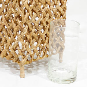 Abat-jour en jacinthe d'eau fait à la main, écologique, porte-bougie rustique écologique pour la décoration de la maison et du salon - Product Image 3