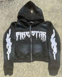 Sudadera con capucha personalizada para hombre, de alta calidad, estilo desgastado, con efecto lavado ácido, tela transpirable Powerventure, para invierno - Product Image 3