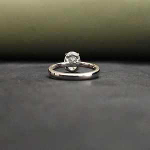Impresionante Anillo de Moissanita Ovalado de Lujo, Creado en Laboratorio, con Certificado IGI, Moderno, Chapado en Oro de 14K, Acero Inoxidable, para Regalo de San Valentín - Product Image 5
