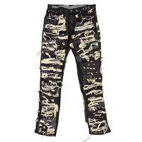 Jeans de Talla Grande para Hombre 2024 con Aspecto Desgastado, Pantalones de Mezclilla Rotos a la Moda de Algodón con Bajos de Pierna Asimétricos