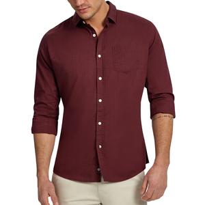 Áo sơ mi nam dài tay, kiểu dáng thường ngày, bo tay điều chỉnh được, 100% cotton, thoáng khí, thân thiện với môi trường, chống nhăn, tăng khả năng vận động - Product Image 6