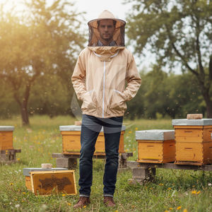 Ropa de Apicultor, Chaqueta de Apicultura de Algodón, Ropa de Protección Completa/Chaqueta de Apicultura/Uniforme de Apicultor, Gran Venta - Product Image 3