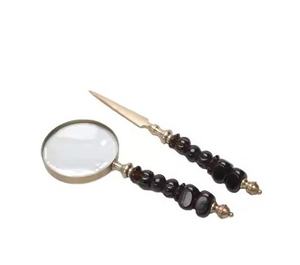 Lunettes loupe de bureau argentées de qualité supérieure avec thème nautique fournitures en vrac gravées à la main fabricant indien exportateur en métal - Product Image 4