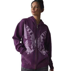 Vente en gros de sweat à capuche d'hiver pour femmes avec logo personnalisé broderie sur le devant impression 3D impression bouffante 100% coton tricoté Service personnalisé OEM - Product Image 1