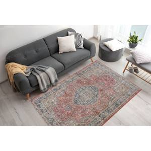 Tapis imprimé : Grand tapis gobelin à motif floral doux et médaillon antique pour bureau et entrée - Product Image 3