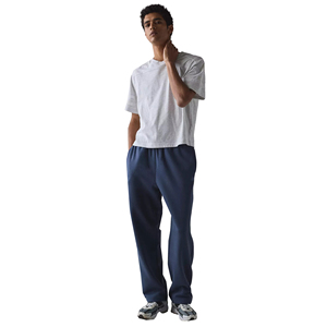 Fabricants de pantalons de survêtement décontractés pour hommes, légers, à devant plat, 100% coton, en molleton français, surdimensionnés, 400 g/m², avec cordon de serrage - Product Image 2