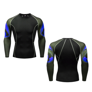 Grappling à manches longues imprimé personnalisé Rashguard MMA Compression respirante BJJ chemise Anti-UV Sublimation à manches longues chemise OEM - Product Image 4