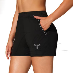 กางเกงขาสั้นออกกำลังกายผู้หญิงทรงหลวม ระบายอากาศ กันลม เอวสูง ผูกเชือก น้ำหนักเบา ปรับแต่งได้เต็มที่ - Product Image 4