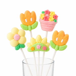 Gomitas de Malvavisco con Forma de Flor al por Mayor, Dulces Halal con Sabor a Frutas, en Caja Personalizada, Estilo Tik <span class=keywords><strong>Tok</strong></span> - Product Image 3