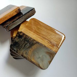 Custom Logo Epoxy Resin <b>Coaster</b>, Personalized <b>Drink</b> <b>Coasters</b> for Corporate or Brand Gifting stone <b>coasters</b> - Product Image 5