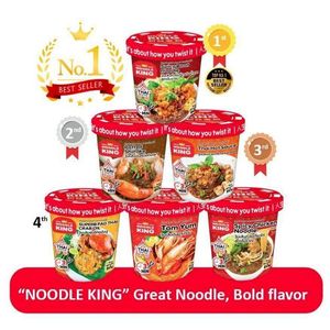 Mie bihun instan-6 cangkir & Pak rasa Thai (mie perahu, Tom Yum, mie kering pedas, Bantalan kepiting Thai, Pot tanah liat Herbal)