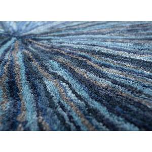 Alfombra Rectangular Clásica de Lana y Viscosa con Rayas Azules, Diseño de Diamantes, Hecha a Mano, para Sala de Estar, Pasillo, para Adolescentes - TNQ-1384 - Product Image 3