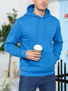 Sudadera con Capucha para Hombre, Estilo Urbano, 100% Algodón, Tejido Francés Grueso y Transpirable, Color Liso, con Logotipo Personalizado, Teñido Simple, para Invierno, Venta al Por Mayor - Product Image 3