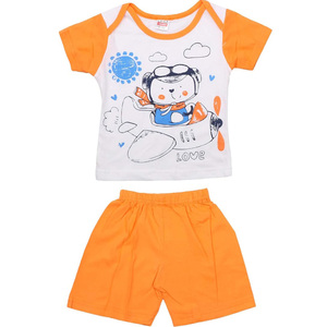 Nouveau Design 2 pièces garçons décontracté sport maison vêtements ensemble coton coquille souple imprimé Animal à manches courtes été T-Shirt coupe ample - Product Image 2