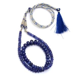 Tanzanite Gemstone 6mm-12mm Lisse Rondelle Perlé Collier Tanzanite Collier Naturel Tanzanite Pierres Précieuses Pour Bijoux - Product Image 4