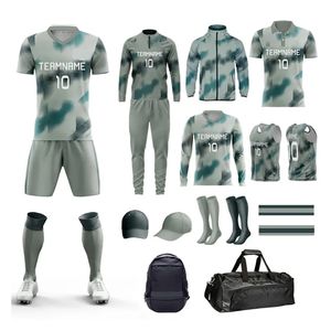 High Quality 7-on-7 Custom Designed Soccer Kit Package Breathable Comfortable Jerseys Short Cap <b>Socks</b> Personalized Customization - Product Image 1