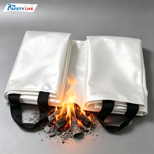 Coperta Antincendio Certificata EN1869 ISO9001 QAS3504 in Fibra di Vetro Rivestita in Silice, Soluzione di Sicurezza Completa - Product Image 1