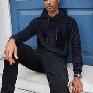 Sudadera con Capucha Estampada para Hombre, Invierno, Casual, Manga Larga, Tejido Transpirable de Punto Waffle, Forro de Poliéster/Algodón, Elegante - Product Image 2