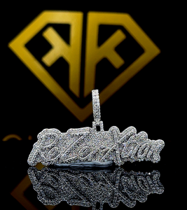 Lettre personnalisée Hip Hop pendentif, personnalisé votre lettre, hommes Hip Hop numéro pendentif, Moissanite pendentif, glace sur Hip Hop bijoux - Product Image 1