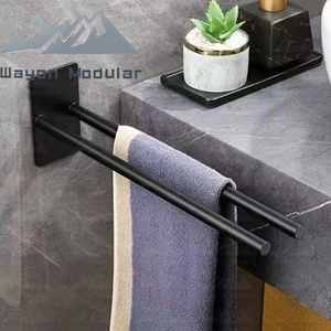 Portasciugamani Pieghevole in Acciaio Inox Spazzolato Wayon per <span class=keywords><strong>Bagno</strong></span>, Barra Portasciugamani a Doppio Braccio Orientabile, Montaggio a Parete - Product Image 2