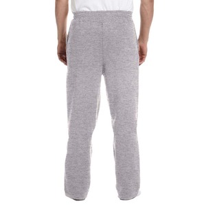 Pantalón de forro polar de fondo abierto para adulto pesado con bolsillos - Product Image 3