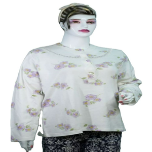 T-shirts pour femmes décontractés en coton biologique 100% tricoté en soie respirant écologique à col rond à manches courtes gris délavé anti-froissement - Product Image 5