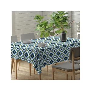 Nappe de table à motif géométrique 100% coton floral rose 280GSM OEKO TEX certifié finition à séchage rapide parfaite pour la décoration de fête en plein air - Product Image 2