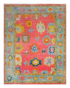 Tapis de laine Oushak persan noué à la main ensemble 8x10 conception abstraite coton tissé salon porte tapis haute probabilité pour sol - Product Image 2