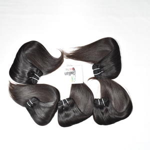 Extensions de cheveux humains indiens bruts de haute qualité, prix de gros, lisses, double trame, couleur noire naturelle, fournisseur de machines - Product Image 4