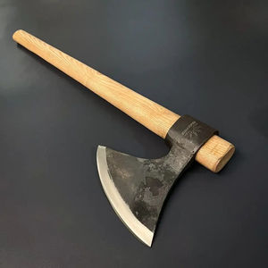 Tomahawk Burraq Personalizado de 19.5 Pulgadas, Acero al Carbono, Mango de Palisandro, Funda de Cuero, para Camping, Caza, Regalo para Papá, Hecho a Mano, Estilo Industrial - Product Image 6