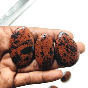 หินออบซิเดียนธรรมชาติขายส่ง แบบหลวม ทรงหลังเบี้ย สำหรับทำเครื่องประดับเงิน หินออบซิเดียนธรรมชาติจากเม็กซิโก - Product Image 3