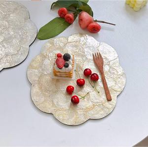 Mantel individual de concha de fregona con incrustaciones de nácar manteles individuales decorativos para servir para comedor - Product Image 5