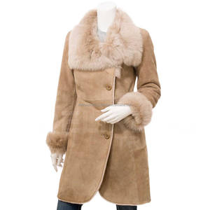 Nouveau manteau long et blazer en peau de mouton de haute qualité pour femmes dernier prix de gros manteaux en cuir en peau de mouton pour femmes - Product Image 2